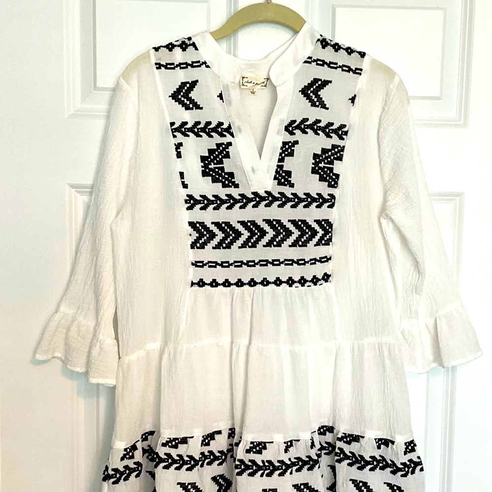 Boho top with embroidery